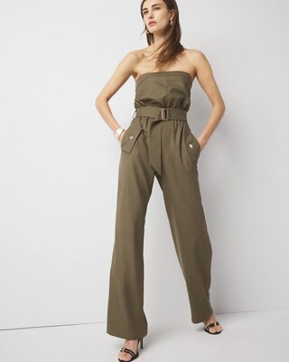 houseonthehill jumpsuit  70サイズ Buy HotSquash Black Pin Striped Floral Wide Leg Jumpsuit